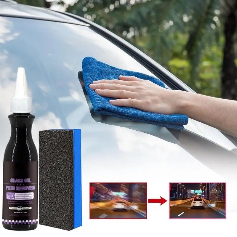 Dissolvant de film d'huile de verre pour voiture, nettoyeur de film d'huile de fenêtre de voiture, nettoyant de film d'huile de verre, crème pour la maison et l'auto