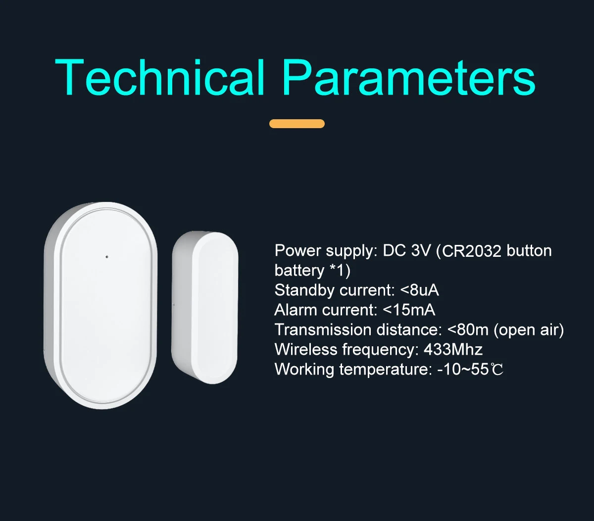 CPVAN Door Sensor Door Open/Closed Detector 433MHz Tamper Alarm Sensor for WiFi GSM 3G 4G Home Security Alarm System