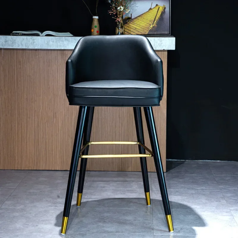 Mobili per la casa nordici Sgabello da bar Moderno e semplice Soggiorno Caffè Sedie da bar alte Reception Reception Poltrona con schienale per il tempo libero