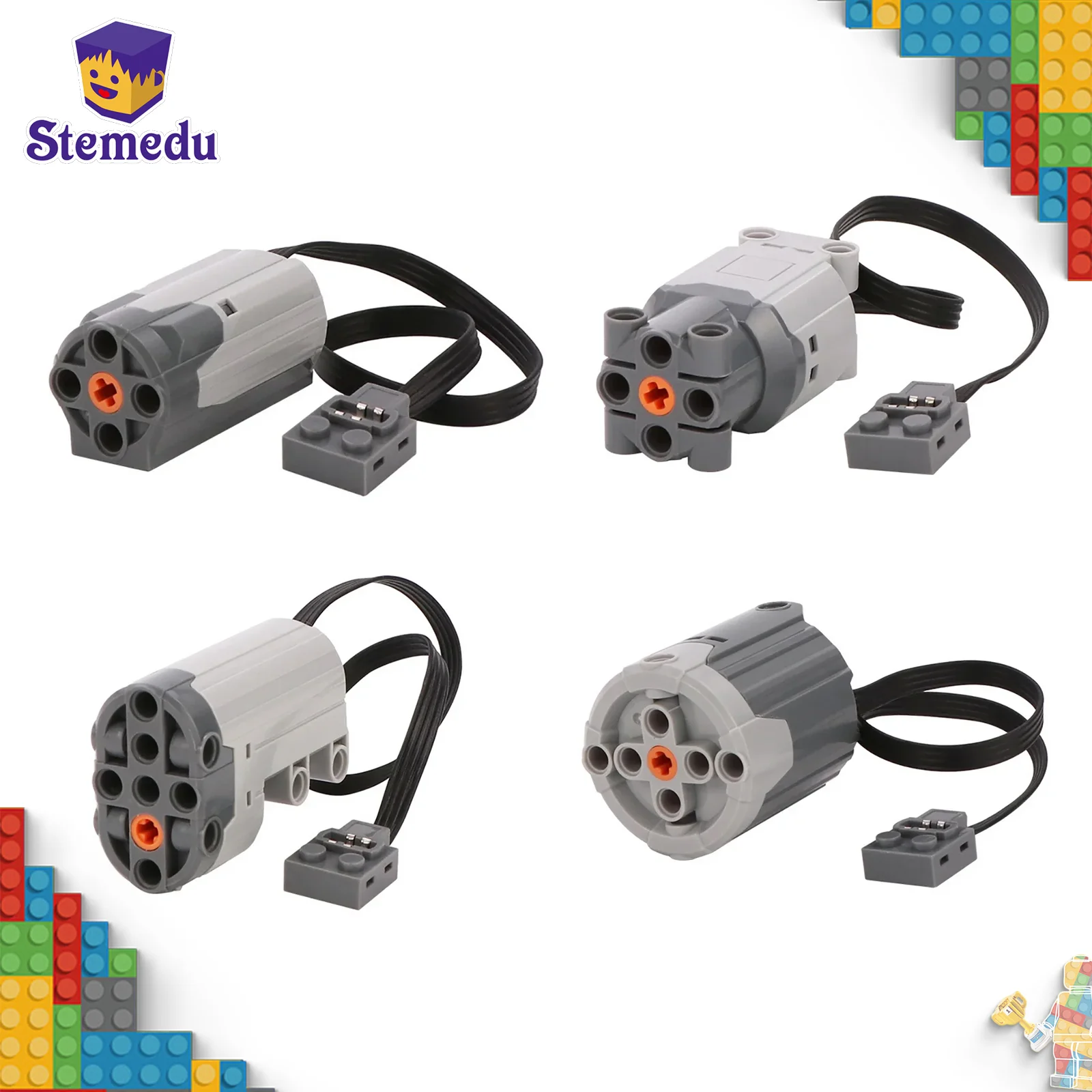 High-Tech Power Function Extension Parts M/L/XL/Sever Motor with All Brand Power Group MOC Technology PF Blocks Brick Toys DIY