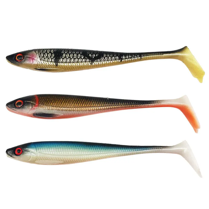 5Pcs/Lot Fishing  Soft Lure 10cm/5.5g Silicone Sink Shad Shiner Duck Swimbait 3D Simulated Fisheye Artificial Wobbler Bait Pesca