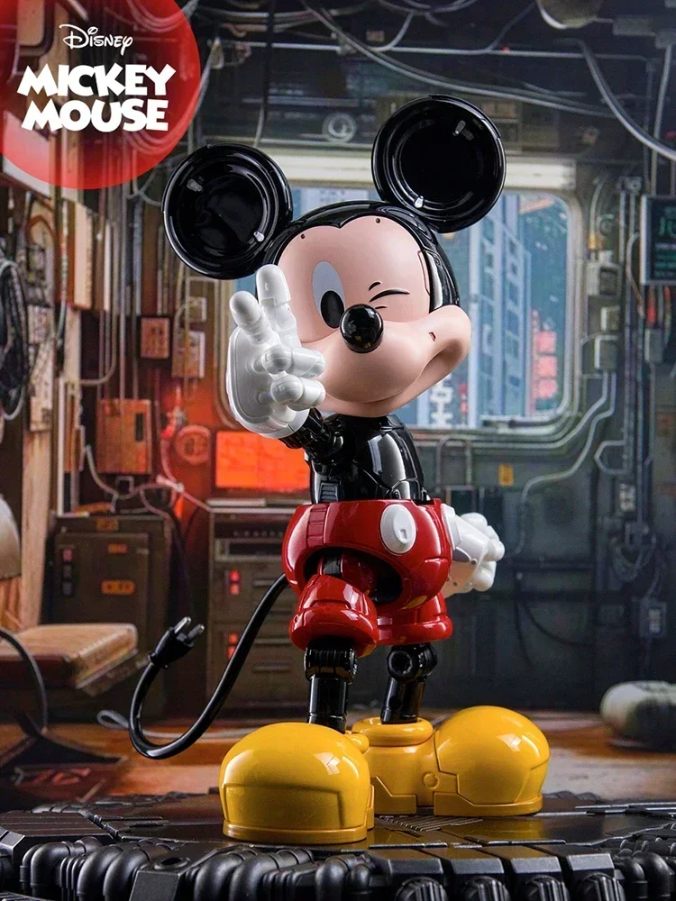 

New 17cm Heatboys Disney Mickey Mouse Assembling Mickey Figure Alloy Mecha Ver Ornaments Anime Model Toys Ornament Decoration