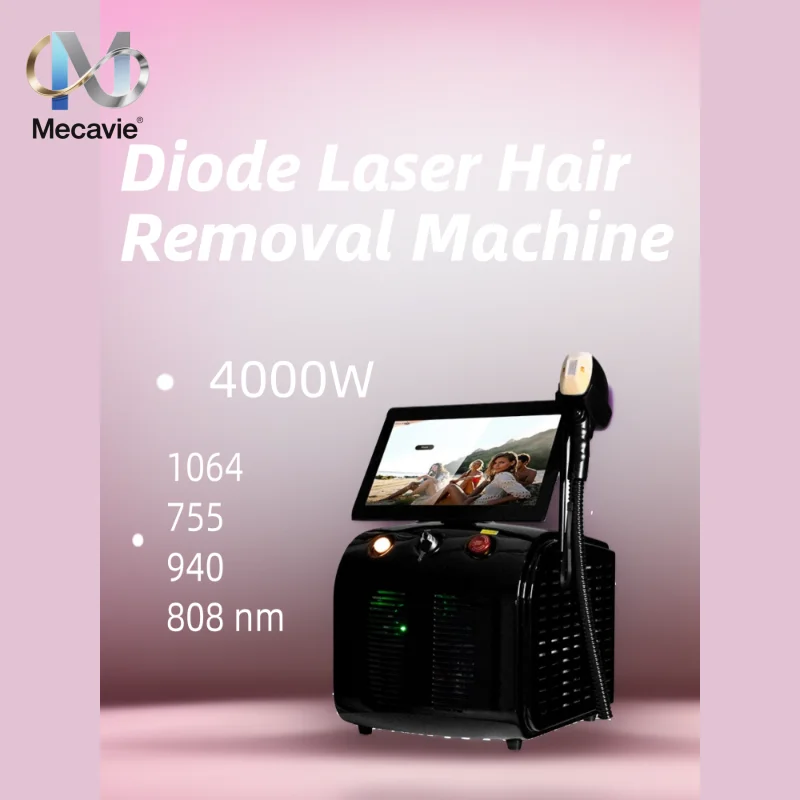 المهنية آلة إزالة الشعر بالليزر ديود عالية الطاقة 4000 واط ليزر الكسندريت 808nm 755nm 1064nm940nmCE مصنع التسليم السريع
