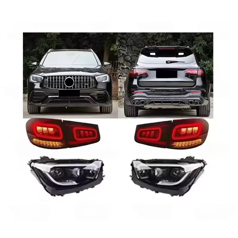 

Automobile Lamp for Mercedes-Benz 2016+ W253 GLC X253 SUV Old to New 2020+ GLC63 a Style Body Kits Headlights Taillights