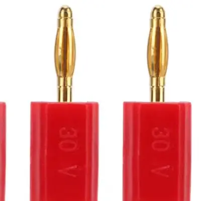 5pcs J.20011 2mm Male To 4mm Female Banana Adapter Brass PA Connector 36A 60VDC Red Black Yellow Green Blue For Test Probe