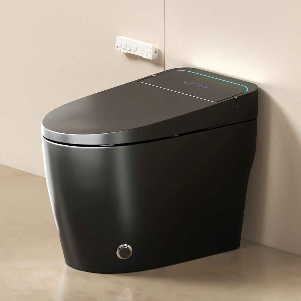 Unique Smart Toile, One Piece Toilet with Bidet Built In,Intelligent Toilet Auto Open/Close Seat. Bidet toilet with Dryer and Warm Water.Gray