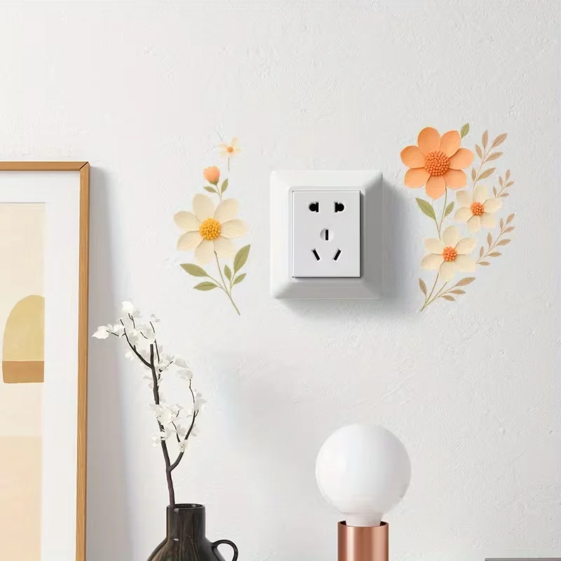 1pc watercolor flower wall sticker - self-adhesive irregular flowers, suitable for walls - easy to peel off home decoration