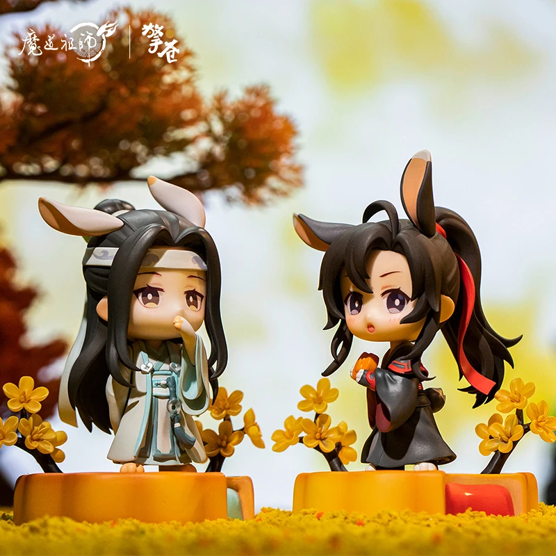 Anime Mo Dao Zu Shi Action Figure Set Wei Wuxian Lan Wangji Mid-autumn Series Invite Month Stand Collection Model Toy Gift Kids