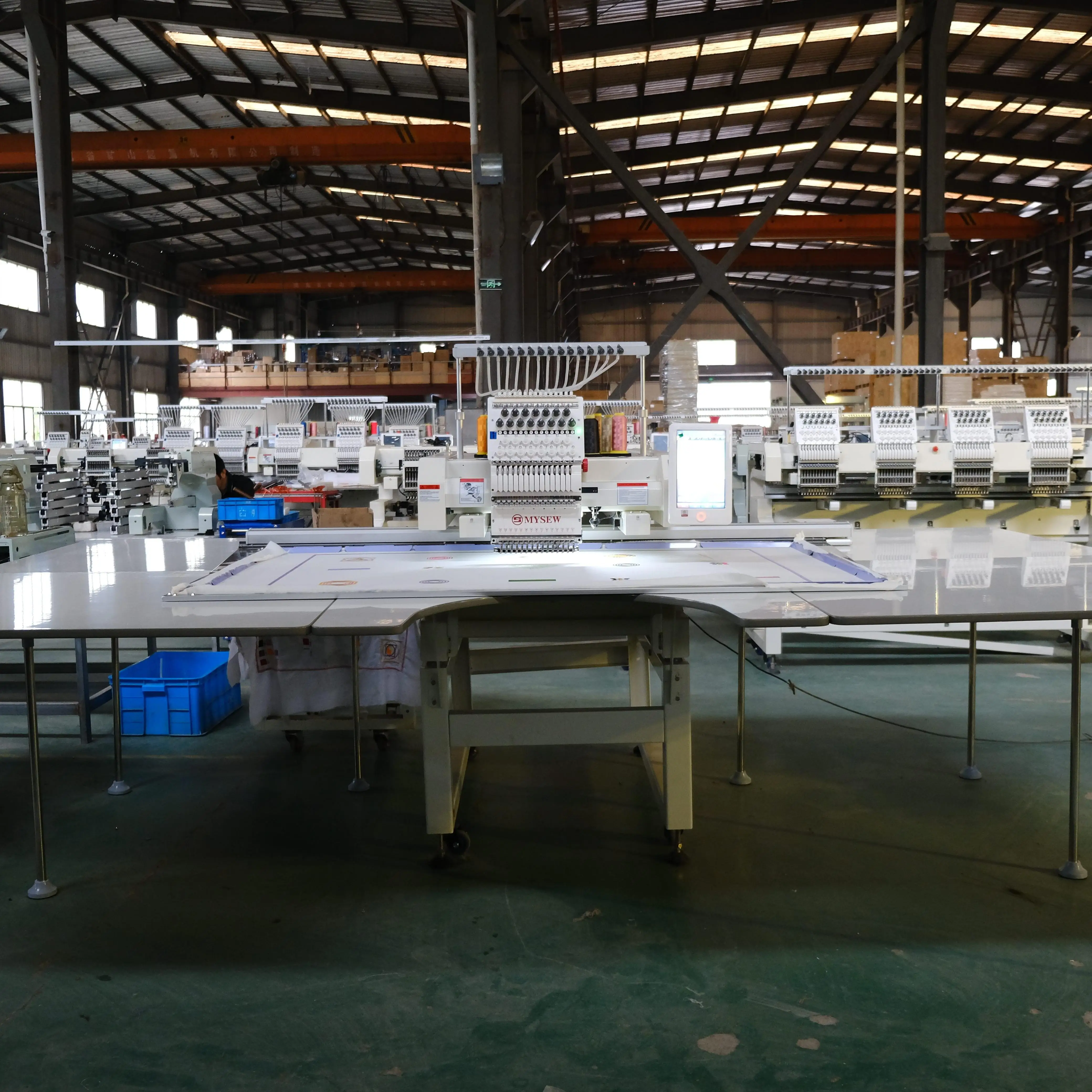 MJS 1501 MYSEW High-Speed Automatic 1 Head 15 Needles Computerized Flat Cap T-Shirt Hat Industrial Embroidery Machine