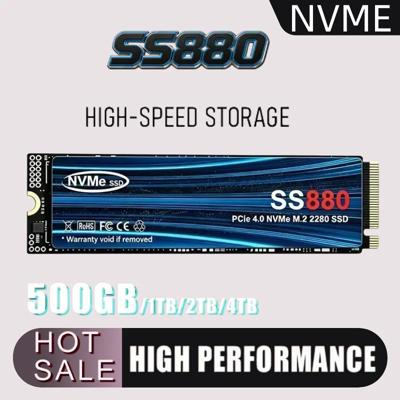 2026 New SS880 M.2 NVMe SSD PCIe Gen4 High Performance Internal Drive 500GB 1TB 2TB 4TB Storage Upgrade For PS5 Desktop Laptop