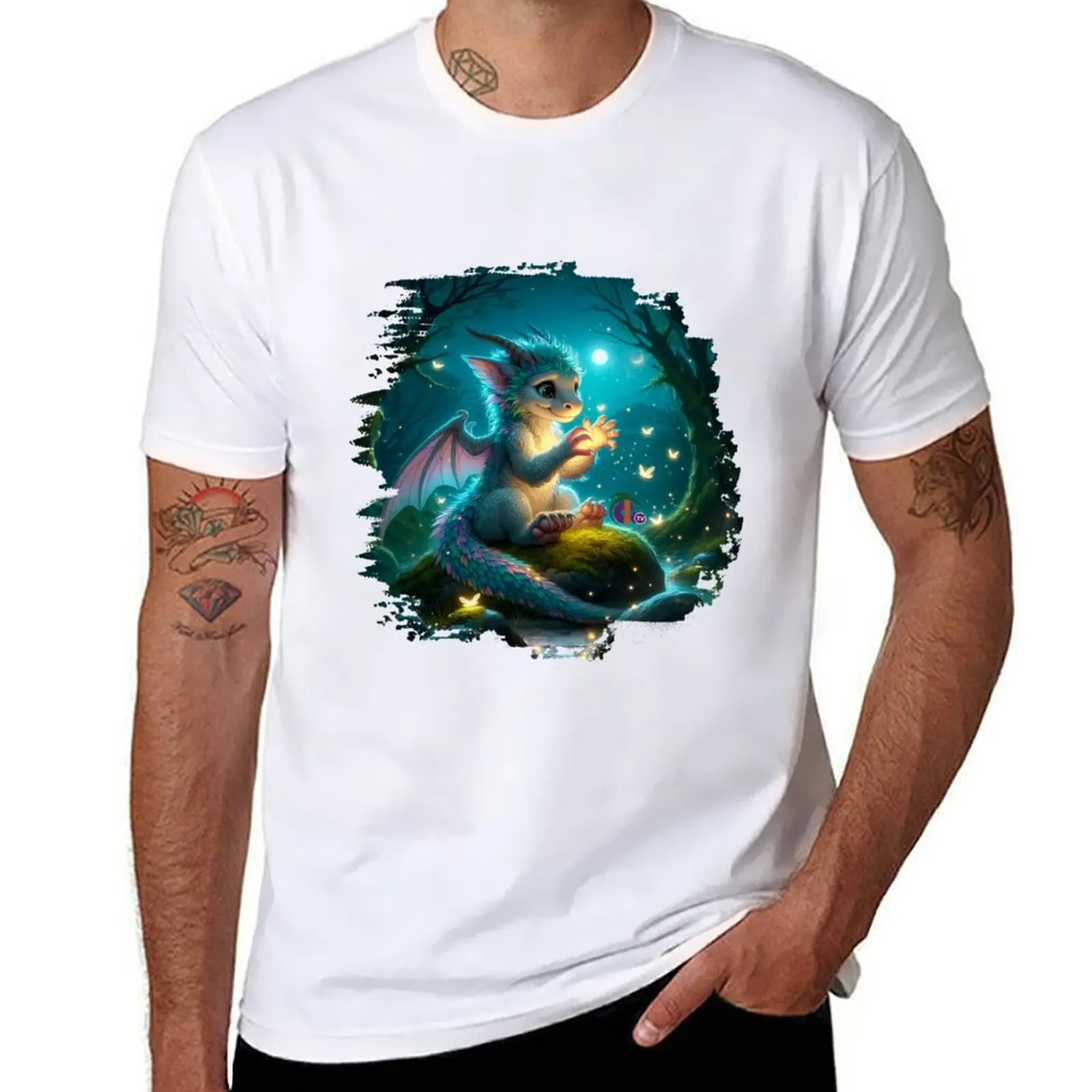 Firefly Dragon T-Shirt t shirts for man cotton funny anime t shirts oversize t shirts for man cotton soft T-Shirt