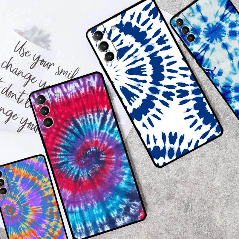 Rainbow Spiral Tie Dye Case For Samsung Galaxy S24 S21 S22 S23 Ultra Plus S20 FE S8 S9 S10 Note 10 20 Ultra Cover