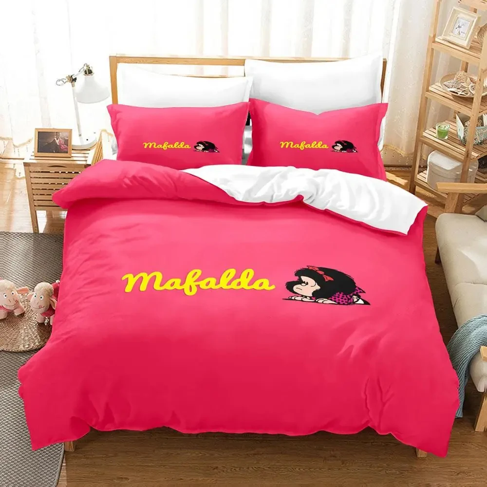 Set biancheria da letto Mafalda con stampa 3D Set copripiumino copripiumino copripiumino federa king Queen Size Set biancheria da letto per adulti