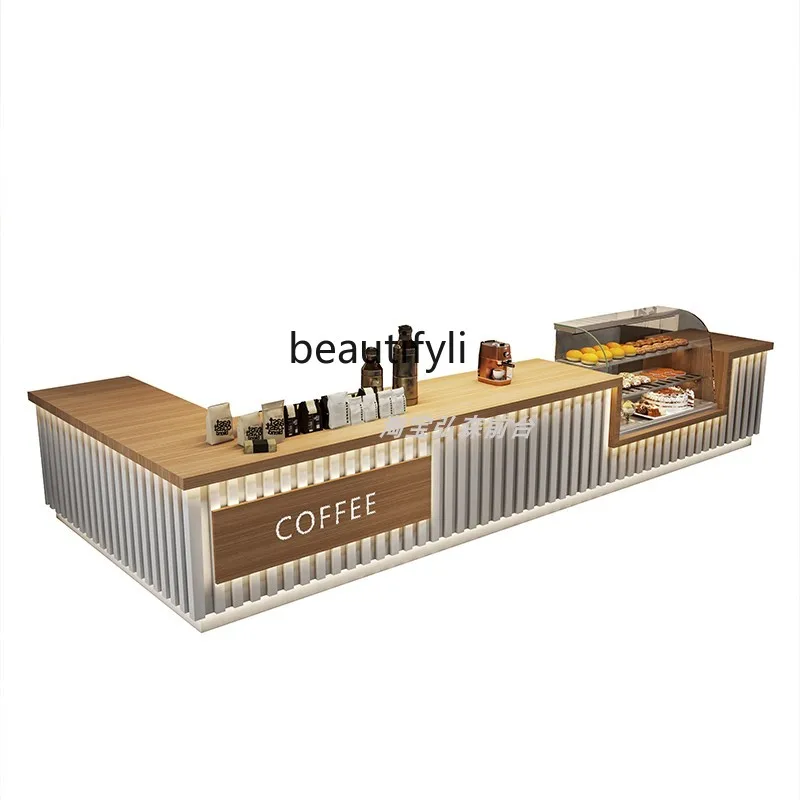 

Industrial Style Coffee Tea Shop Bar Baking Cake Shop Cashier Retro Bar Front Desk Corner Table