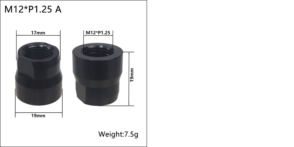 HEPPE MTB Rennrad Steckachse Mutter M12 M14 M15 Gewinde Achsmuttern Fahrradnabenrohr Welle Spießkappe für P1.0/1.25/1.5/1.75mm Thru Alxe – Detail 8