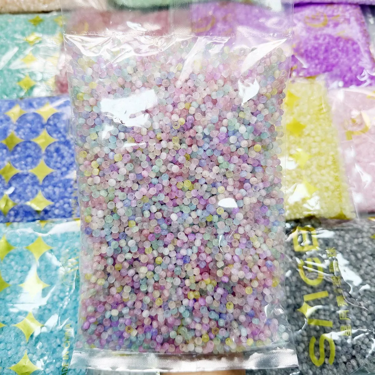 4 mm gebürstetes Glas, Katzenauge, mehrfarbig, handgefertigt, DIY-Schmuckherstellung, Perlen, lose Perlen, Armband, Halskette, Zubehör