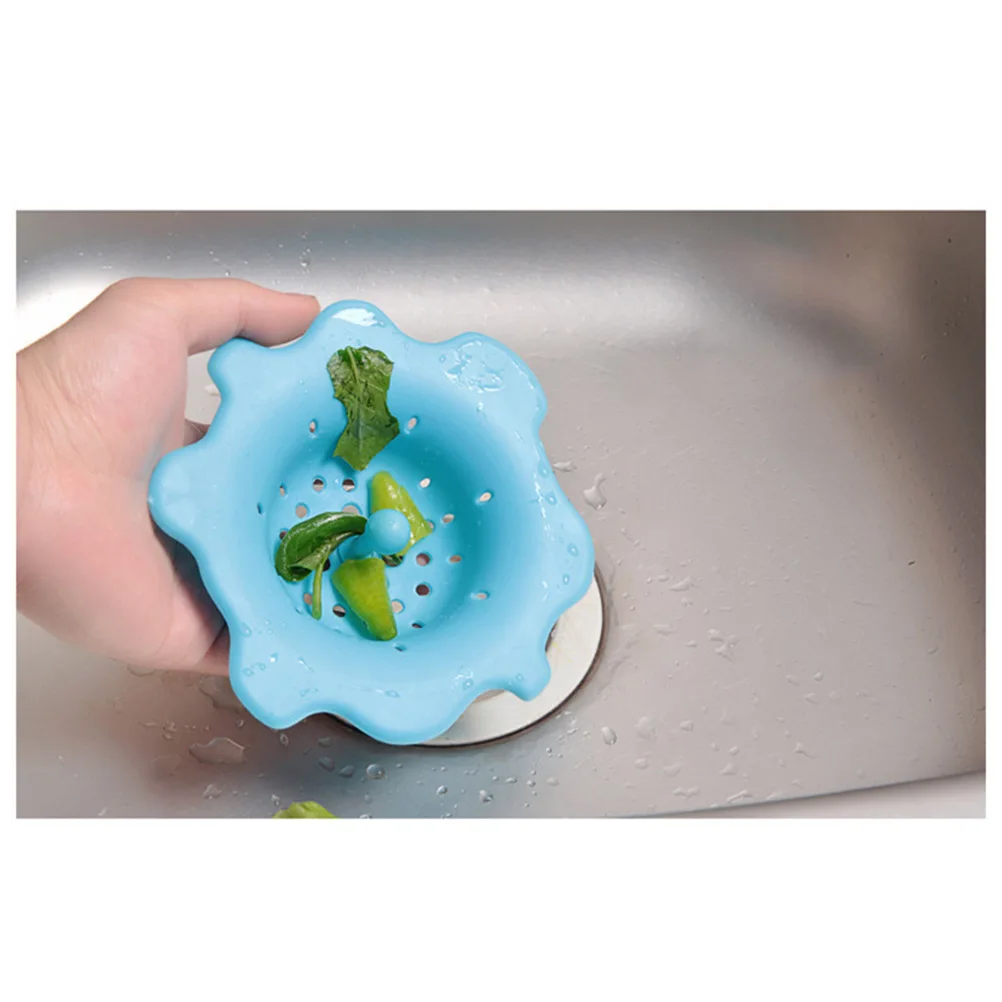 

Silicone Kitchen Sink Strainer Flower Shape Durable Silicone Drain Filter Hair Catcher for Bathroom Bath Sink Strainer