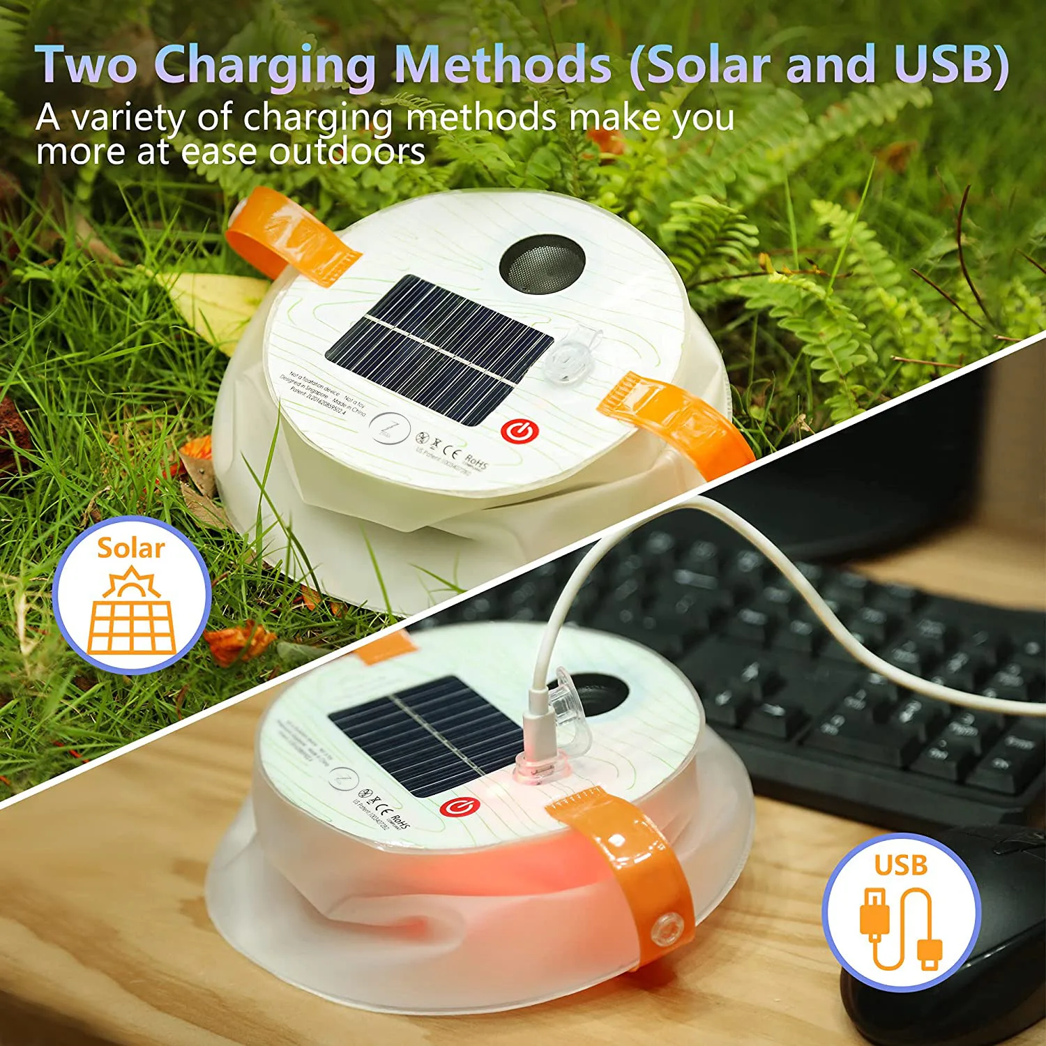 

Wireless Speaker And Multifunctional Rgbw Inflatable Solar Usb Dual Charging Camping Light Bluetooth Audio Ip66