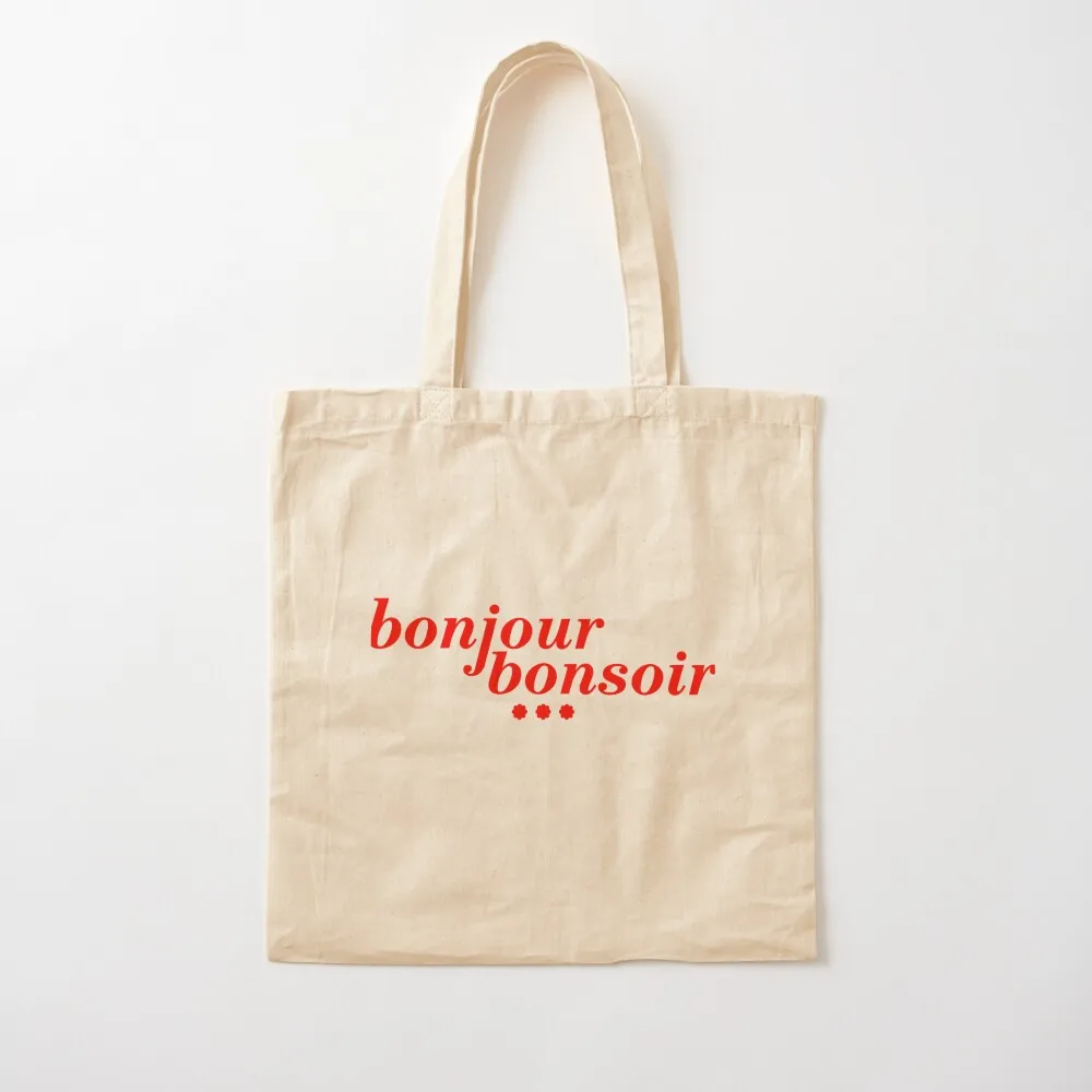 

Bonjour Bonsoir Tote Bag Handbags women tote bags men hand bag Gift bags Canvas Tote Bag