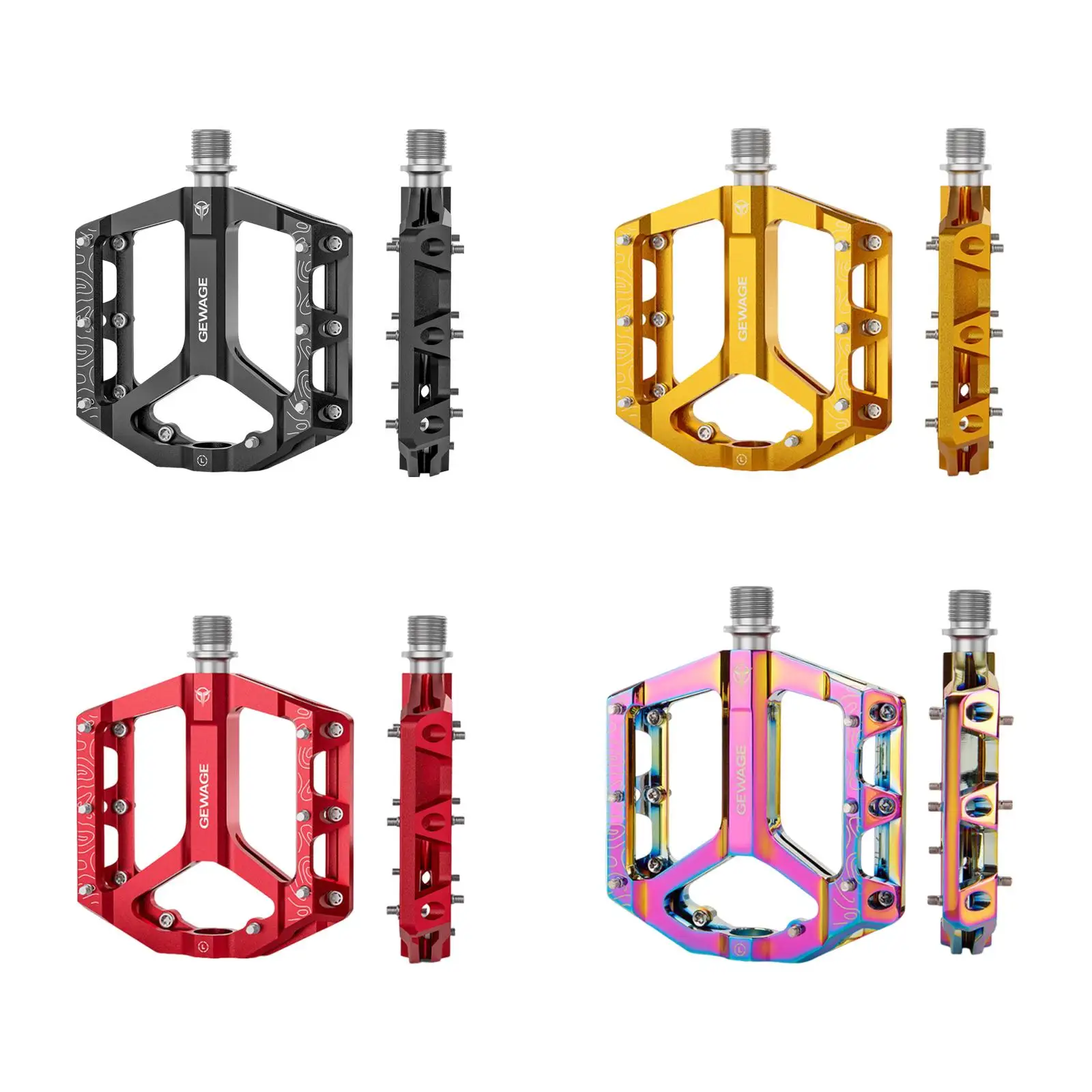 2 Pieces Bike Pedals Professional Replacement High Performance Bicycle Pedals for BMX Repairing Folding Bikes Maintenance