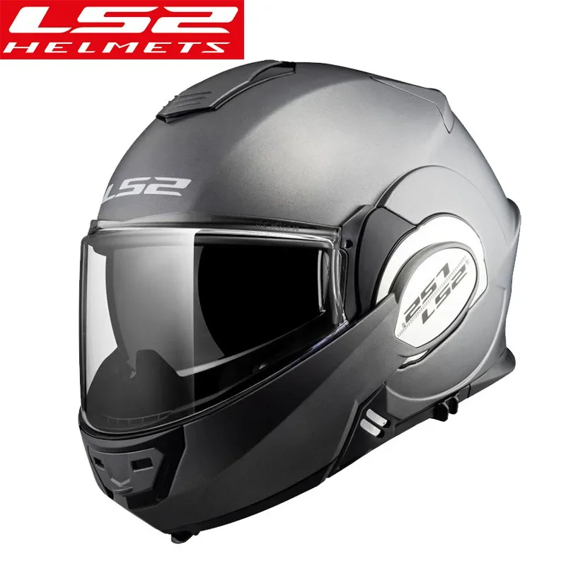 LS2 FF399 Valiant Urban Flip Up Motorcycle Helmet Man Full Face Modular Racing Capacete ls2 Helmet casco moto de motocicleta ECE