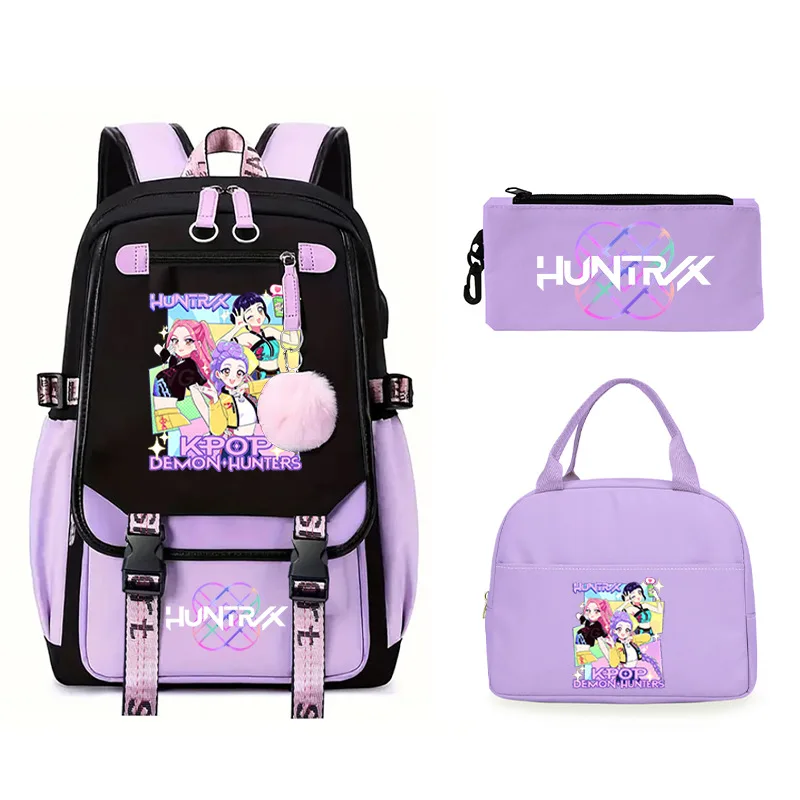 KPop Demon Hunters Rugzakken Studenten Rugzak met grote capaciteit K-Pop Demon Hunters Fans Gift Meisjes Schooltassen Reisrugzak