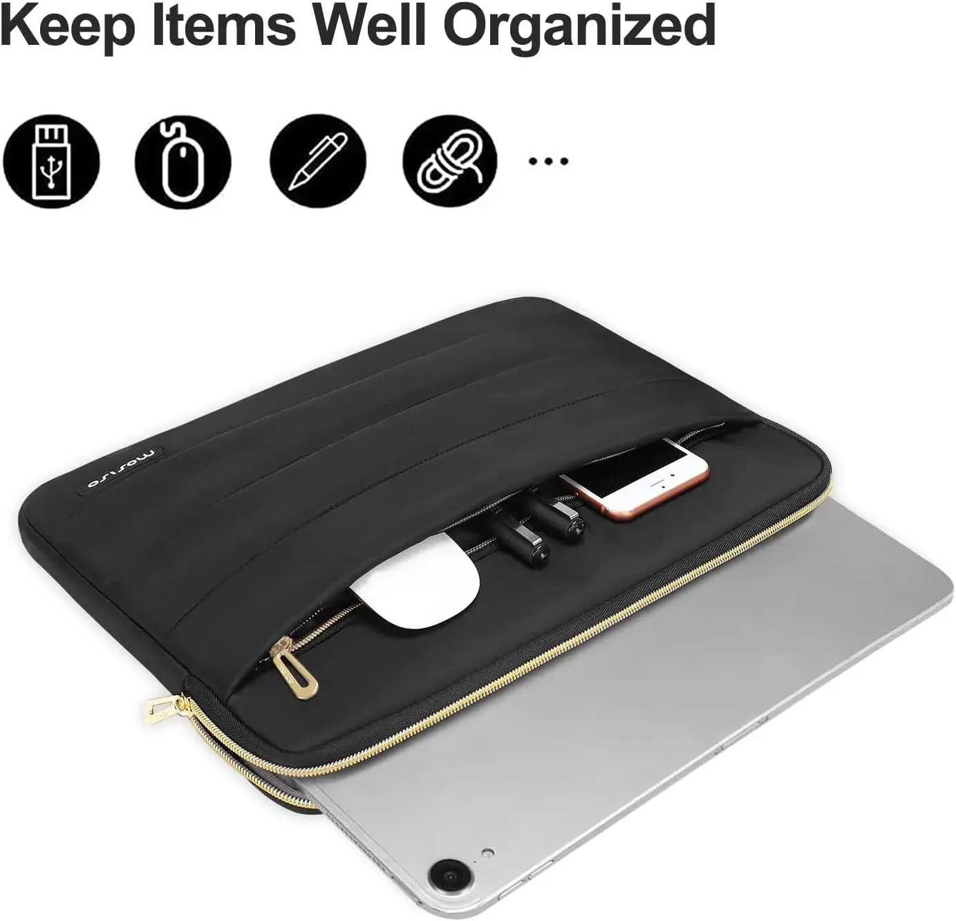 حافظة كمبيوتر لوحي 9 11 12 13 بوصة لجهاز iPad A16 2025 12.9 بوصة حافظة لجهاز iPad Pro 12 13 M4 وiPad Air 13 M3 M2