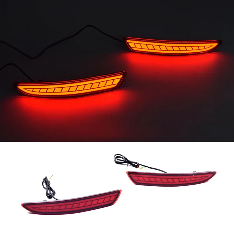 

2 Pcs ABS 3 Function Car Rear Bumper Driving Lights Fog Lights for Mazda 3 Axela 2019 2020 Turn Signal Light Reflector