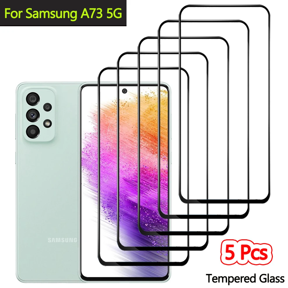 5 Pcs/Lot, Glass for Samsung A73 5G Tempered Glass Samsung A 73 Screen Protector A73 5G Glass Film Samsung Galaxy A73