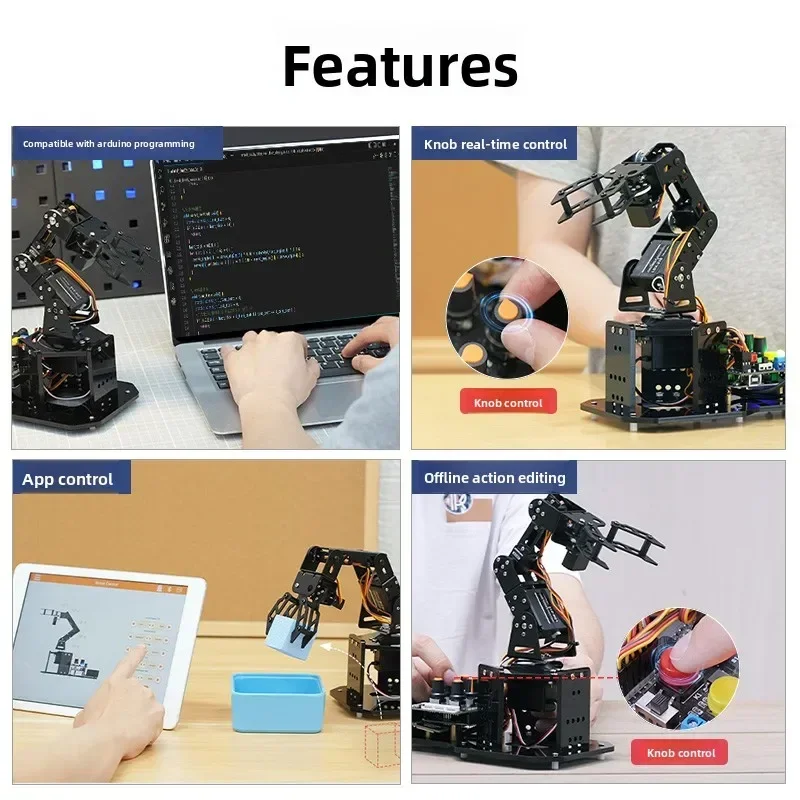 Robot arm miniArm intelligent visual recognition compatible with Arduino development programming open source robot