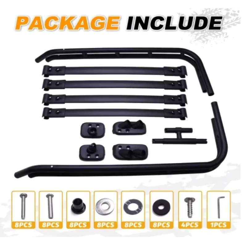 

MX Aluminum Alloy Roof Rack Black Roof Rail Bar Upgrade For Toyota 4Runner 2014-2020