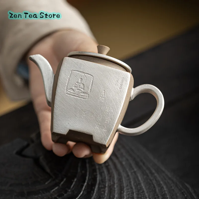 Hand-burned Zen Teapot Single Pot Household Ceramic National Tide Tea Infuser Tea Pot Kung Fu Tea Set