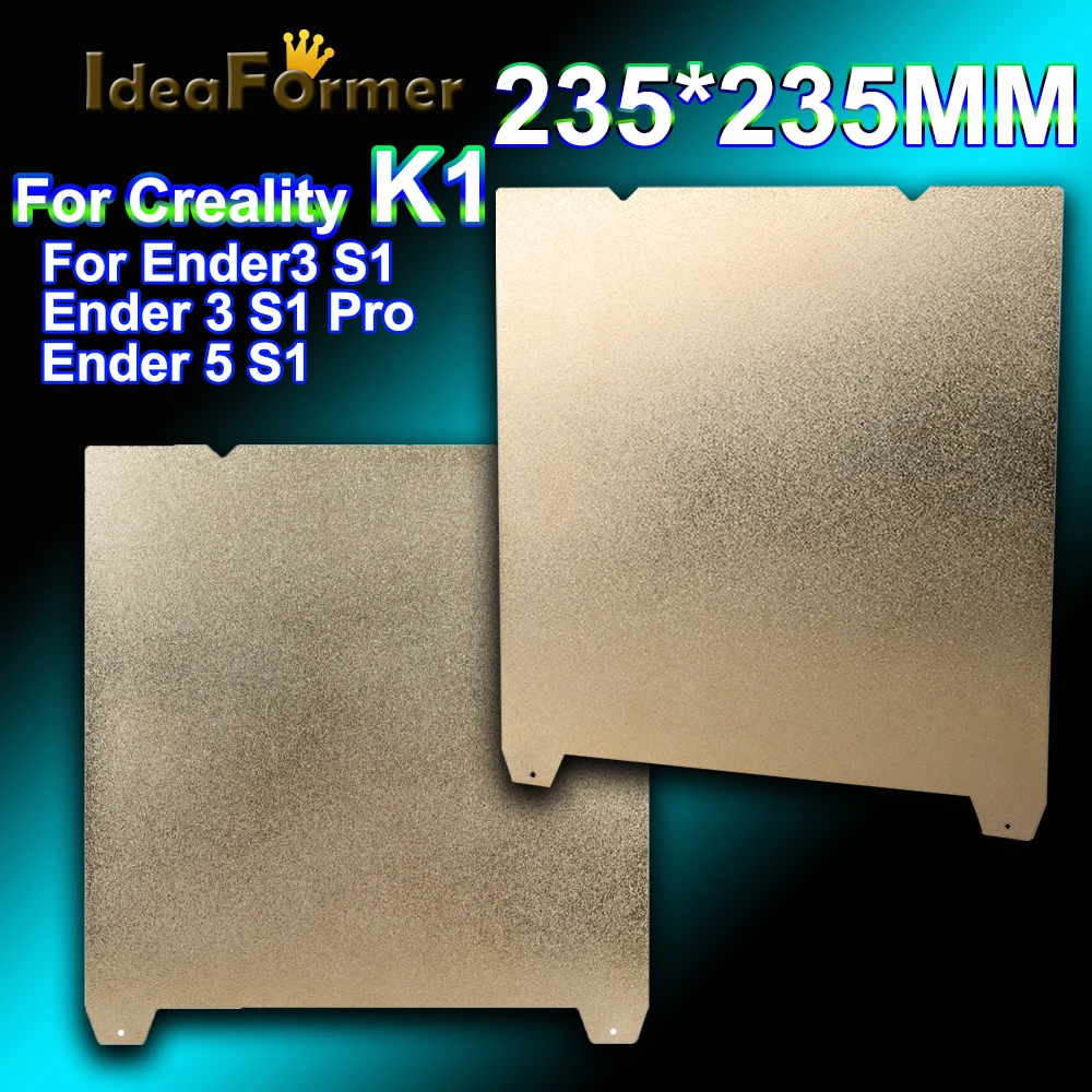 

Двухсторонняя нагревательная кровать для Creality K1 New PEI + PEI, 235x235 мм PEI, магнитная Базовая сборная пластина для Ender 3 K1/S1 Pro/Ender 5 S1