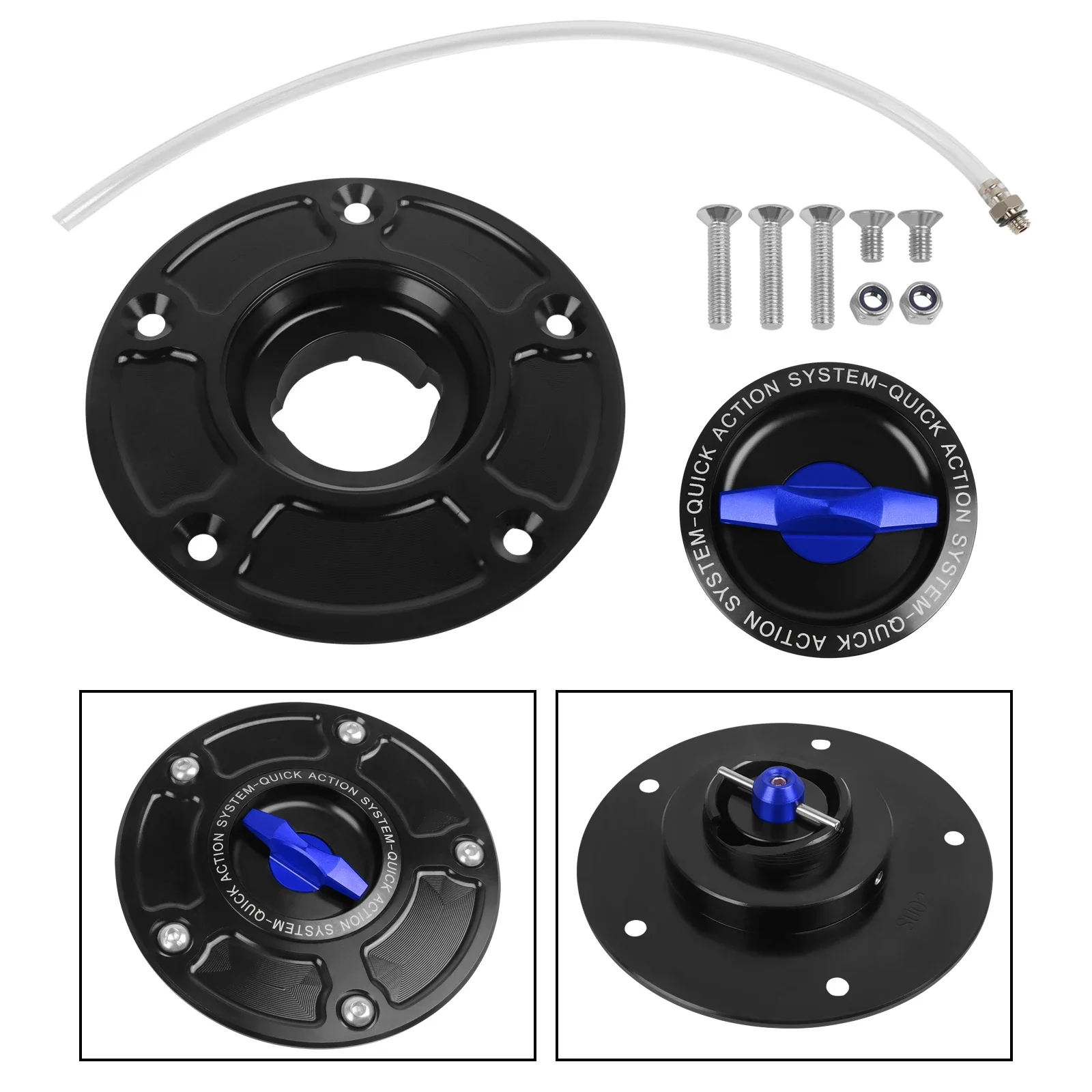 Motorcycle For Suzuki HAYABUSA SV650/X SV1000/S K1-K8 GSXR 600 750 1000 Keyless Quick Release Tank Fuel Caps Gas Cover Case