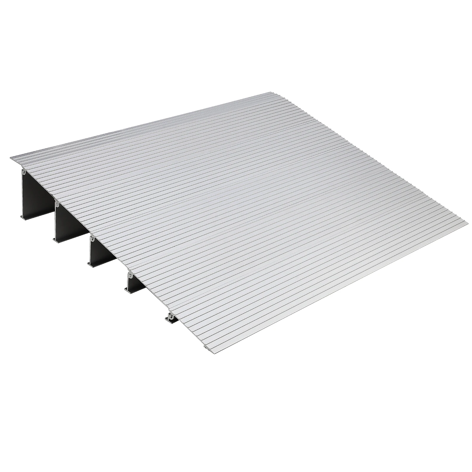 

Door Threshold Ramp, 5" Rise Aluminum Alloy Threshold ramp,800LBS Capacity Adjustable Threshold Ramp for Wheelchairs