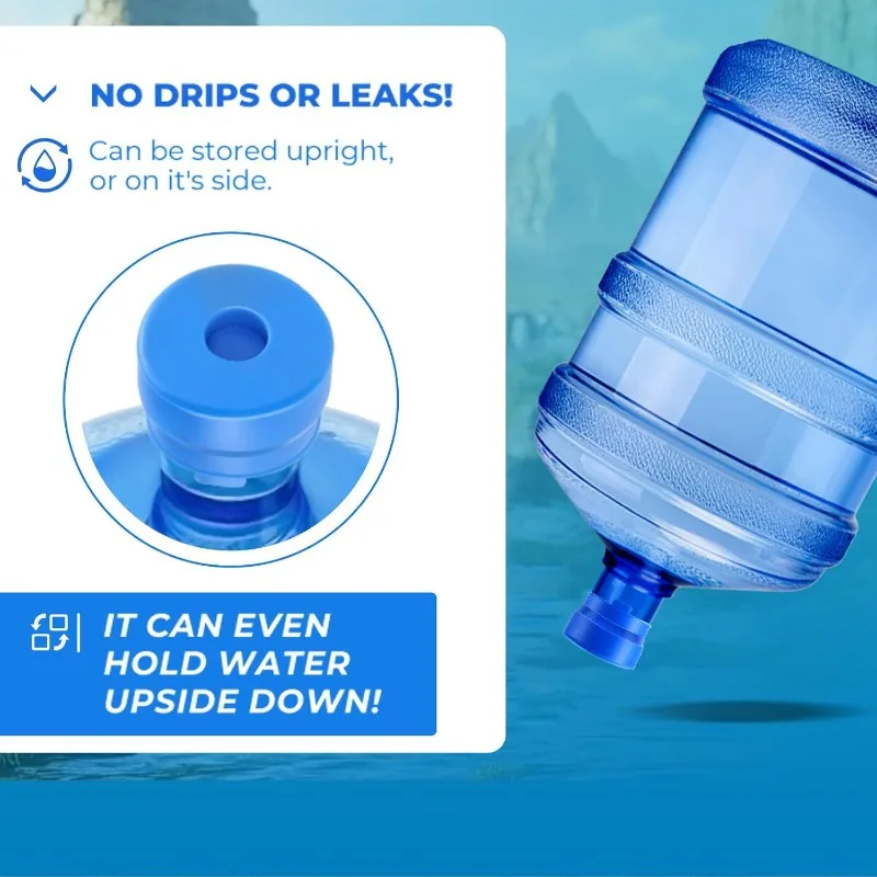 غطاء غلاية 3&5 جالون مع قابس سيليكون مضاد للتدفق والتسرب لموزعات المياه