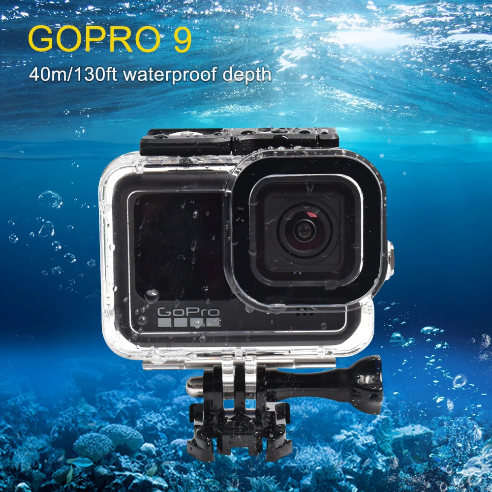 For GoPro 9 7 8 Case Waterproof 40M Housing Diving Protective For Go Pro 9 8 GoPro9 Underwater Cover Accessories