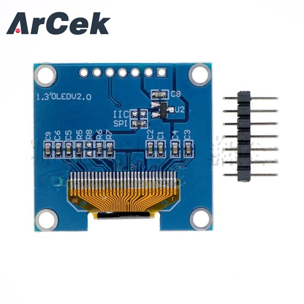 SSD1315 0.96 Inch 6Pin 12864 SPI IIC I2C Digital OLED Display Module 0.96'' Board For Arduino 51 SMT32 Drive Yellow Blue
