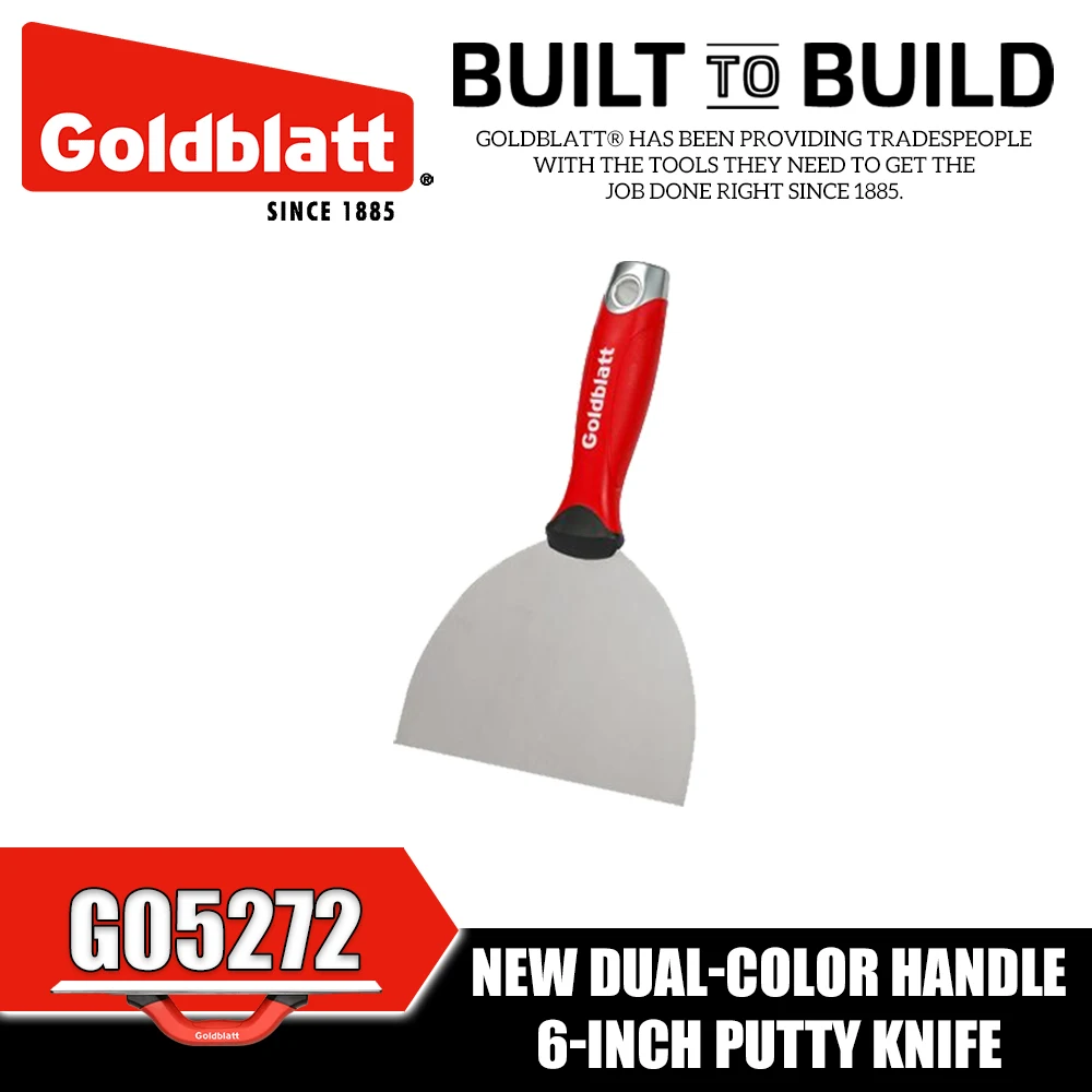 GOLDBLATT G05272 G05270 G05268 G05266 G05264 Dual-Color Handle Putty Knife (with Tail Nail) Construction Tools
