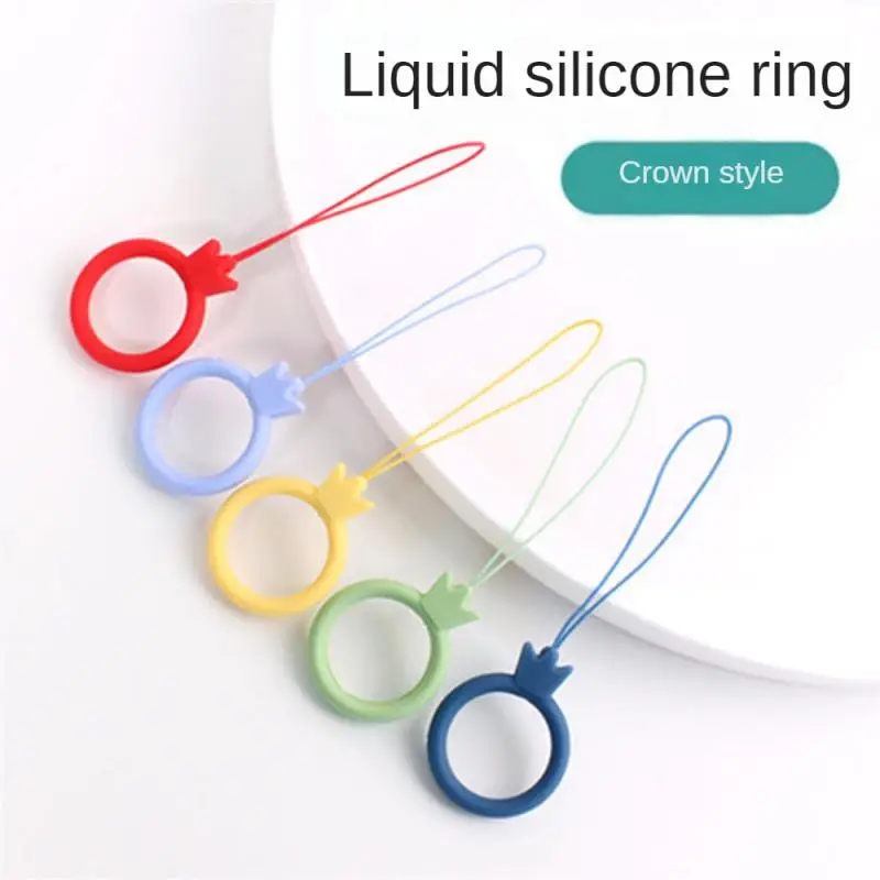 สายรัดข้อมือเชือกเส้นเล็กซิลิโคน Charms สําหรับโทรศัพท์มือถือกล้องคีย์สายโซ่น่ารัก Lanyard พวงกุญแจ Keycord แขวน