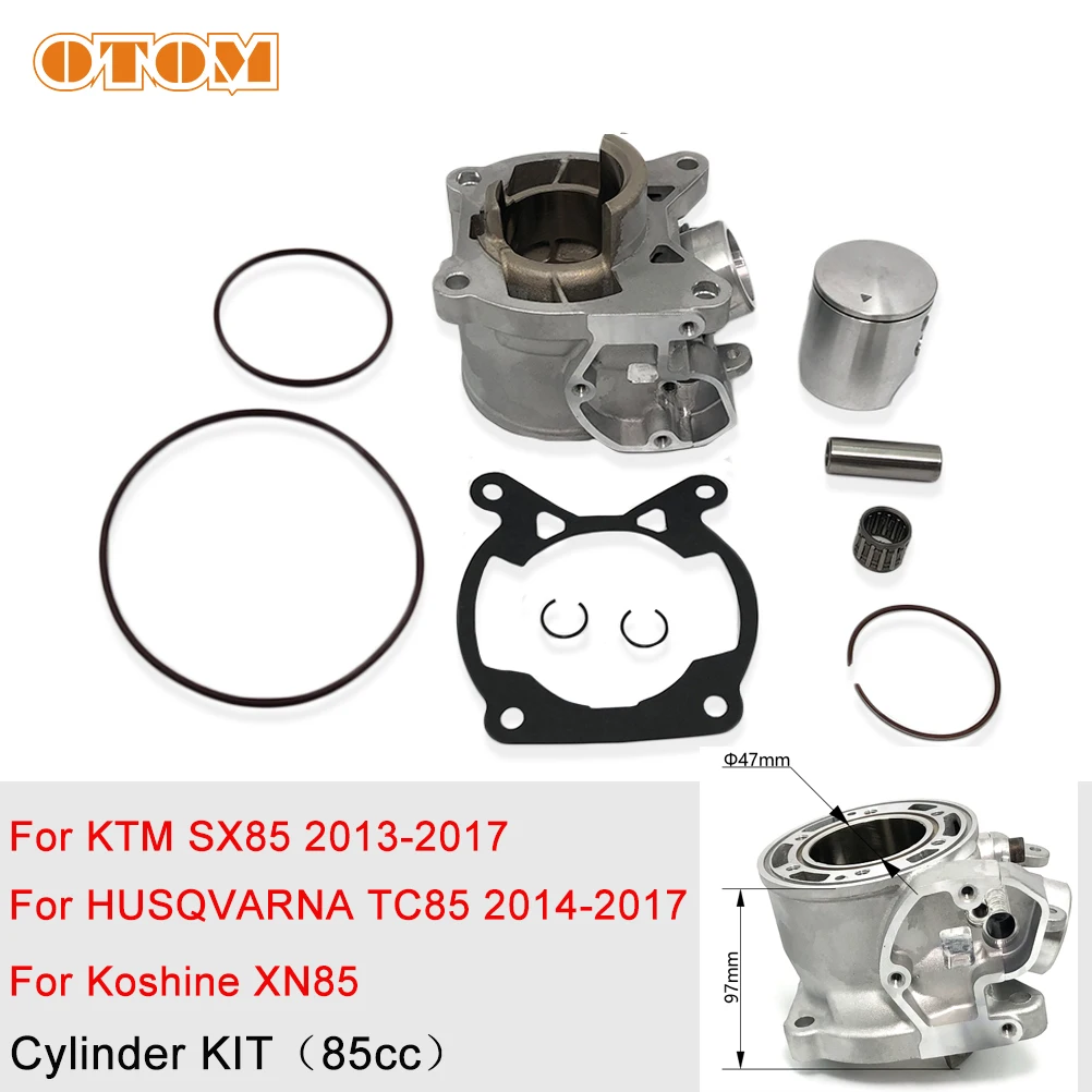 Cylinder Barrel & Piston Ring Kit 47mm For KTM SX85 2013-2017 HUSQVARNA TC85 2014-2017 Koshine XN85 Motorcycle Accessories Parts