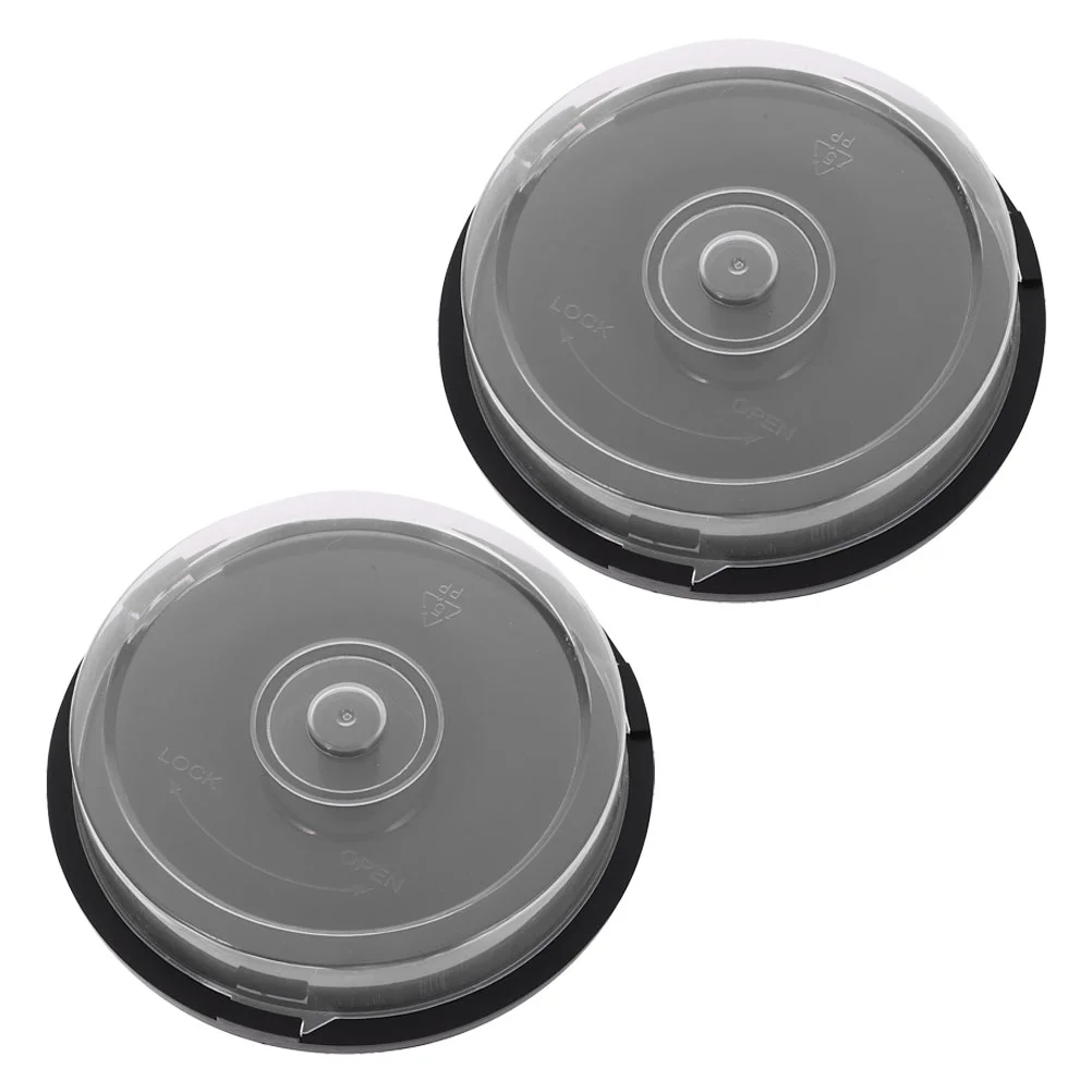2 Pcs CD Storage Rack Bin Empty Dvd Bucket Holder Container Units Pp Organizer Travel