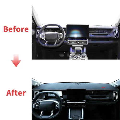 Imagen 2 del producto Ajuste para Chery Jetour T1 2024 2025 2026 alfombrilla para salpicadero de coche almohadilla para salpicadero parasol accesorios de alfombra protectora