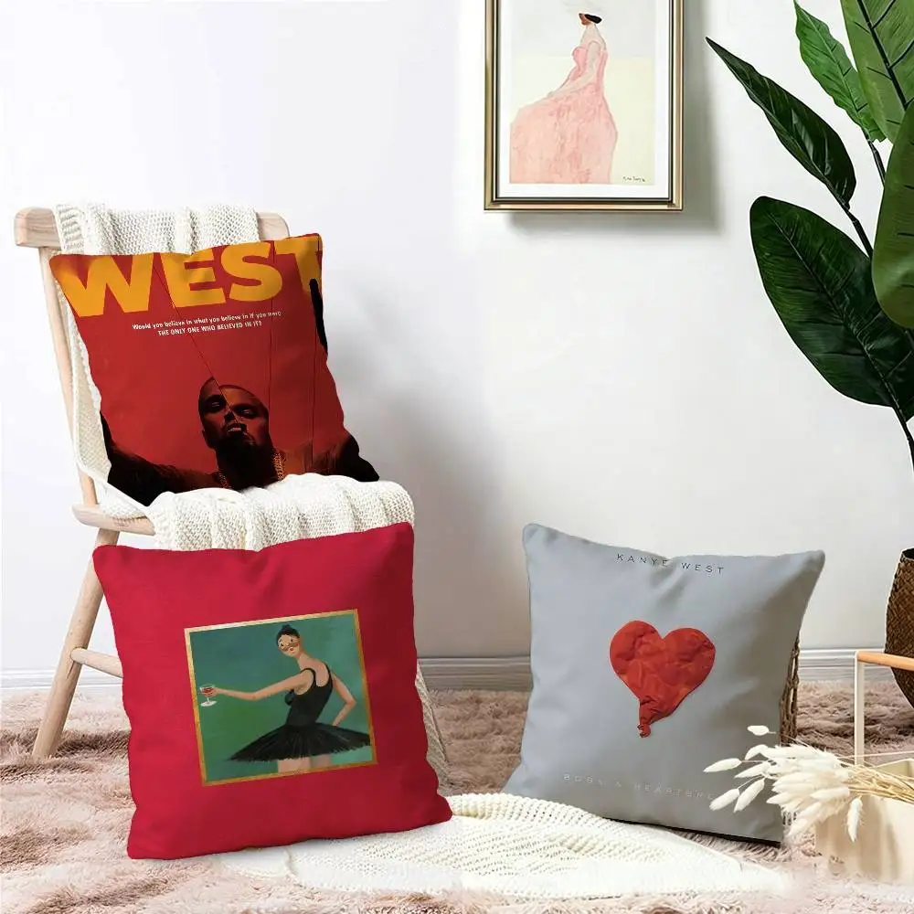 Rap Singer Kanye West Art Pillow Anime Pillow Sofa Bed Head Pillow Cover Cushion Cover 45x45 Cm Fashion