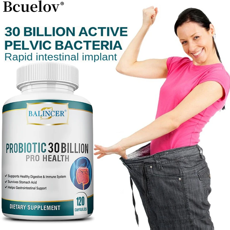 30 Billion CFU Prebiotic Capsules - Supports Gastrointestinal Health and Immunity, Nourishes The Growth of Beneficial Bacteria