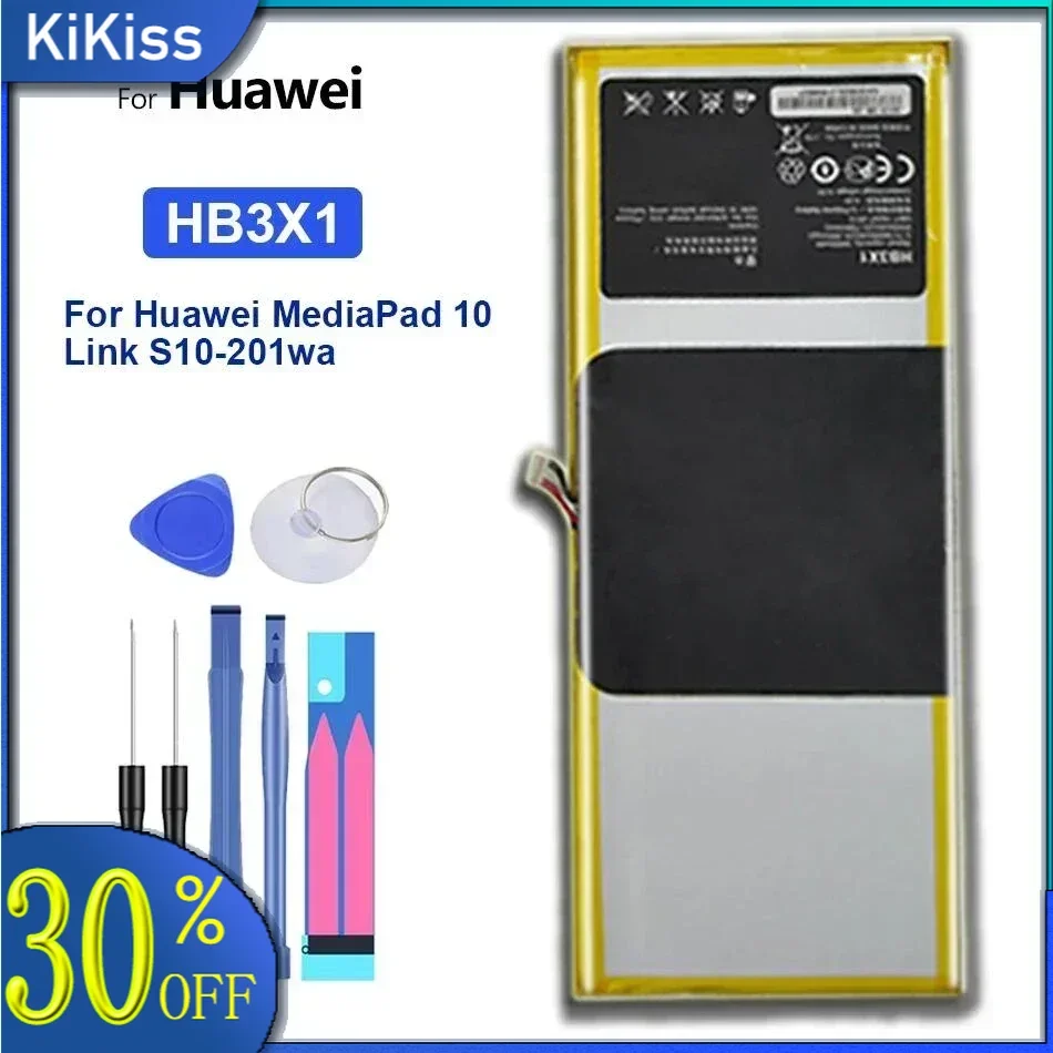 Baterai HB3X1 untuk Huawei MediaPad 10 Link S10-201wa Media Pad 10 Link S10 201wa Tablet Bateria