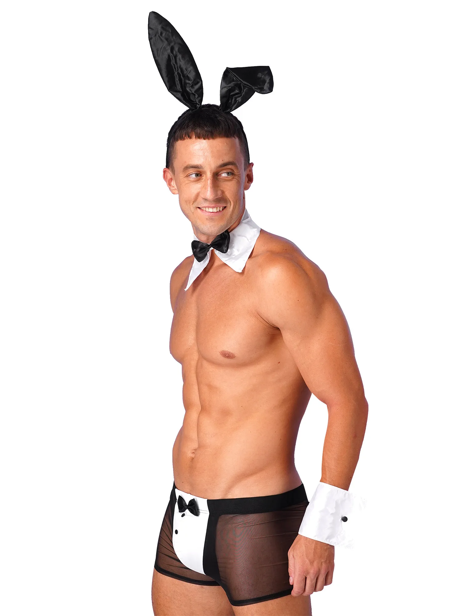 Ensemble de lingerie à thème de smoking pour hommes, uniforme sexy, vêtements de nuit tentants, sous-vêtements pour hommes, masplay d'Halloween, mascotte Tim ade