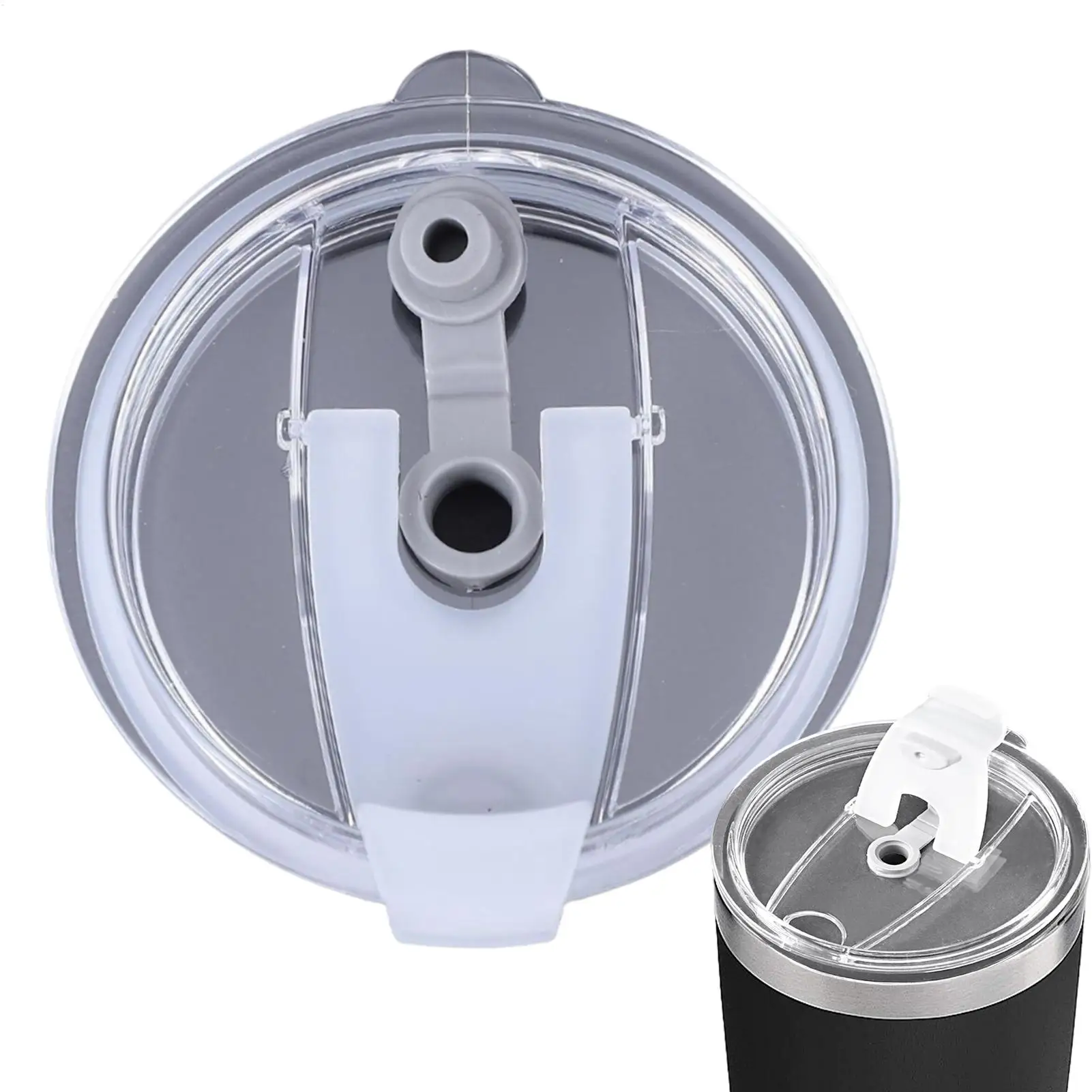 20/30/16oz Plastic Lids Sealing Bottle Cover Splash Spill Proof Plan Cup Caps Leakproof Tumbler Accessories Replacement Lids