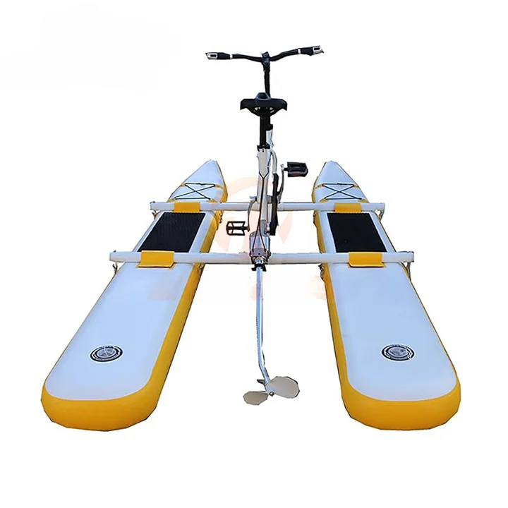 New Design Inflatable Single Water Bike Pedal Boat Floating Bicycle  Bikes For Sale