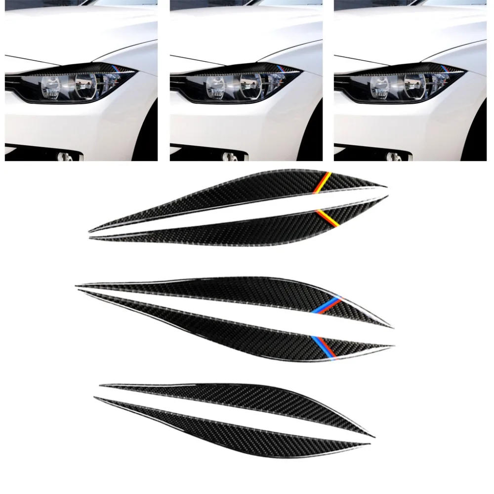 

Для BMW 3 13-17 F36 F30 320i 325i автомобильные фары из углеродного волокна, накладка на веки, накладка на переднюю фару, украшение